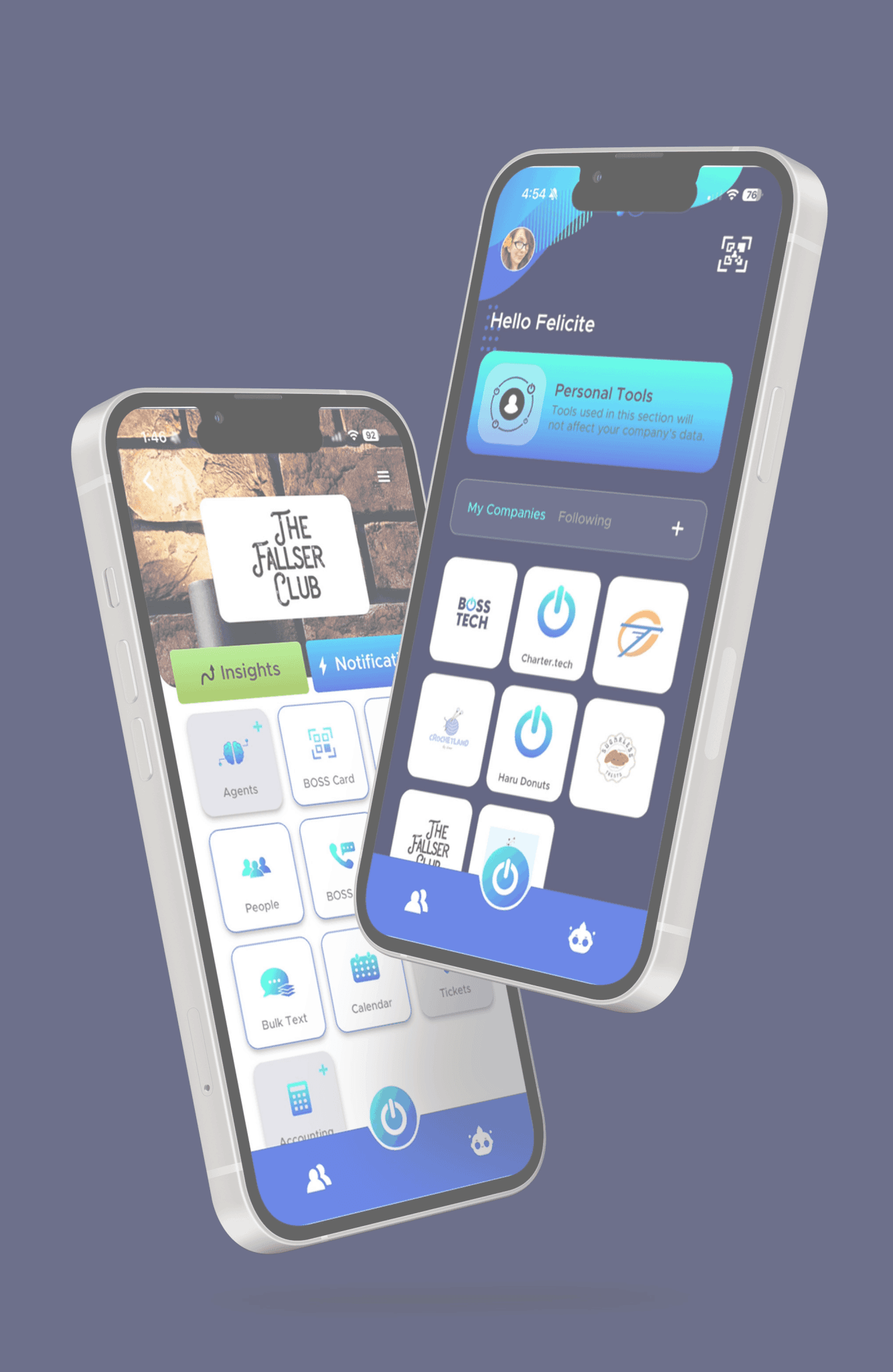 BOSS.Tech app screens
